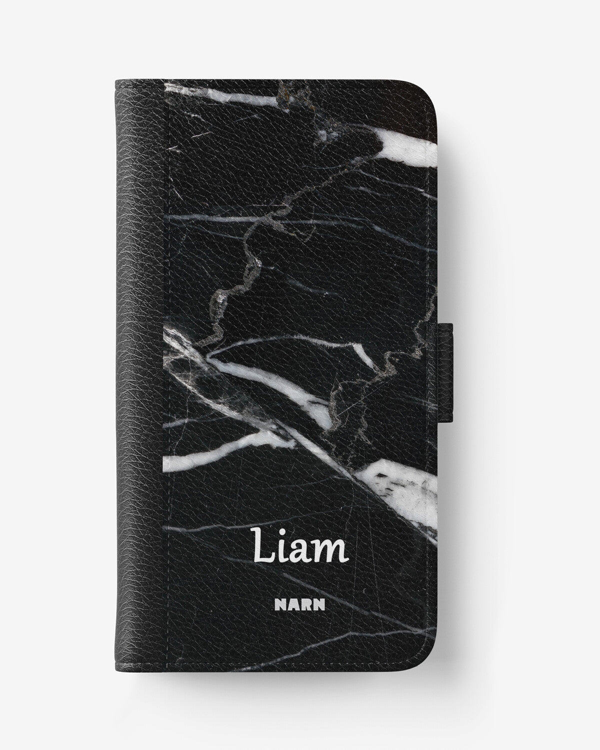 Samsung Galaxy A6 (2018) Wallet Case - Custom - Black Marble - View 1