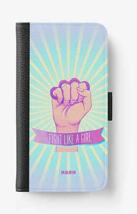 Samsung Galaxy A7 (2018) Wallet Case - Fight Like A Girl - View 1