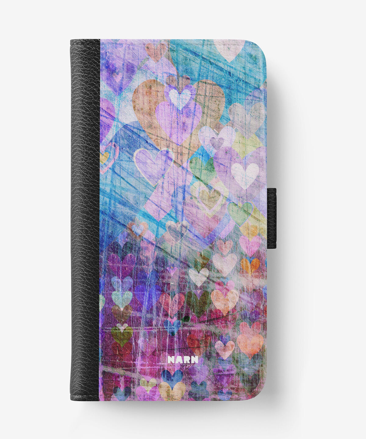 Samsung Galaxy A7 (2018) Wallet Case - Purple Hearts - View 1