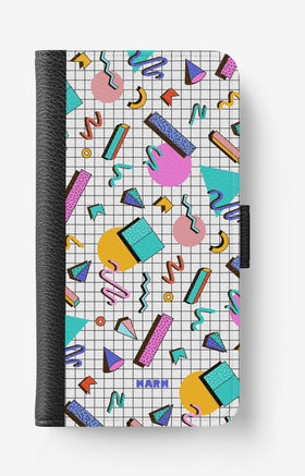 Samsung Galaxy A70 Wallet Case - 80s Memphis - View 1