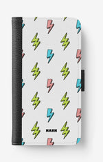 Samsung Galaxy A70 Wallet Case - Lightning Bolts - View 1
