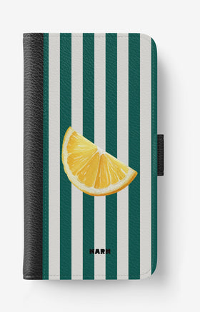 Samsung Galaxy A71 Wallet Case - Lemon Stripes - View 1