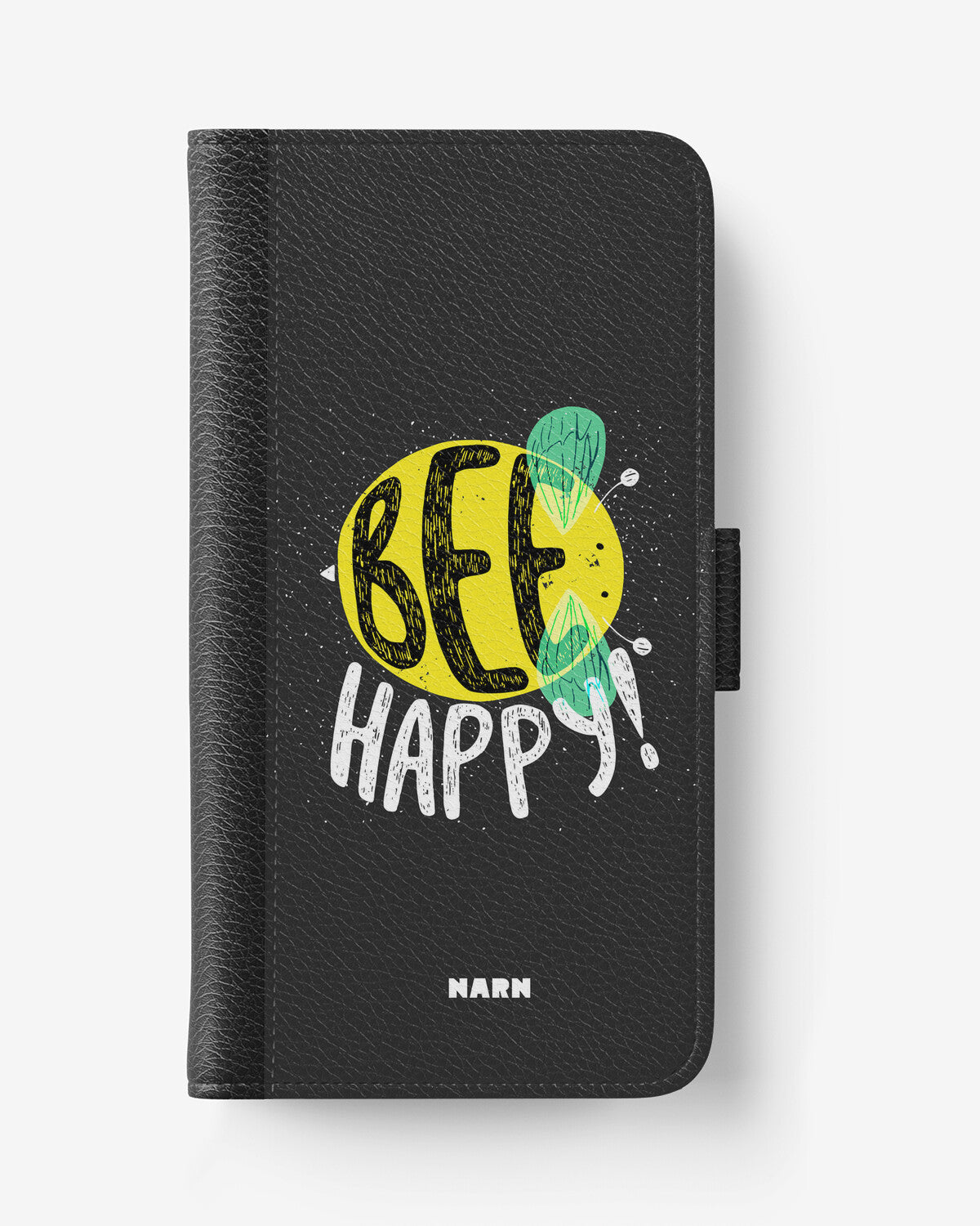 Samsung Galaxy J6 Wallet Case - BEE Happy - View 1