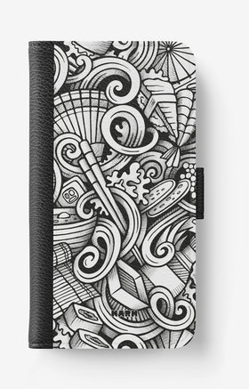 Samsung Galaxy J6 Wallet Case - Japanese Pattern - View 1
