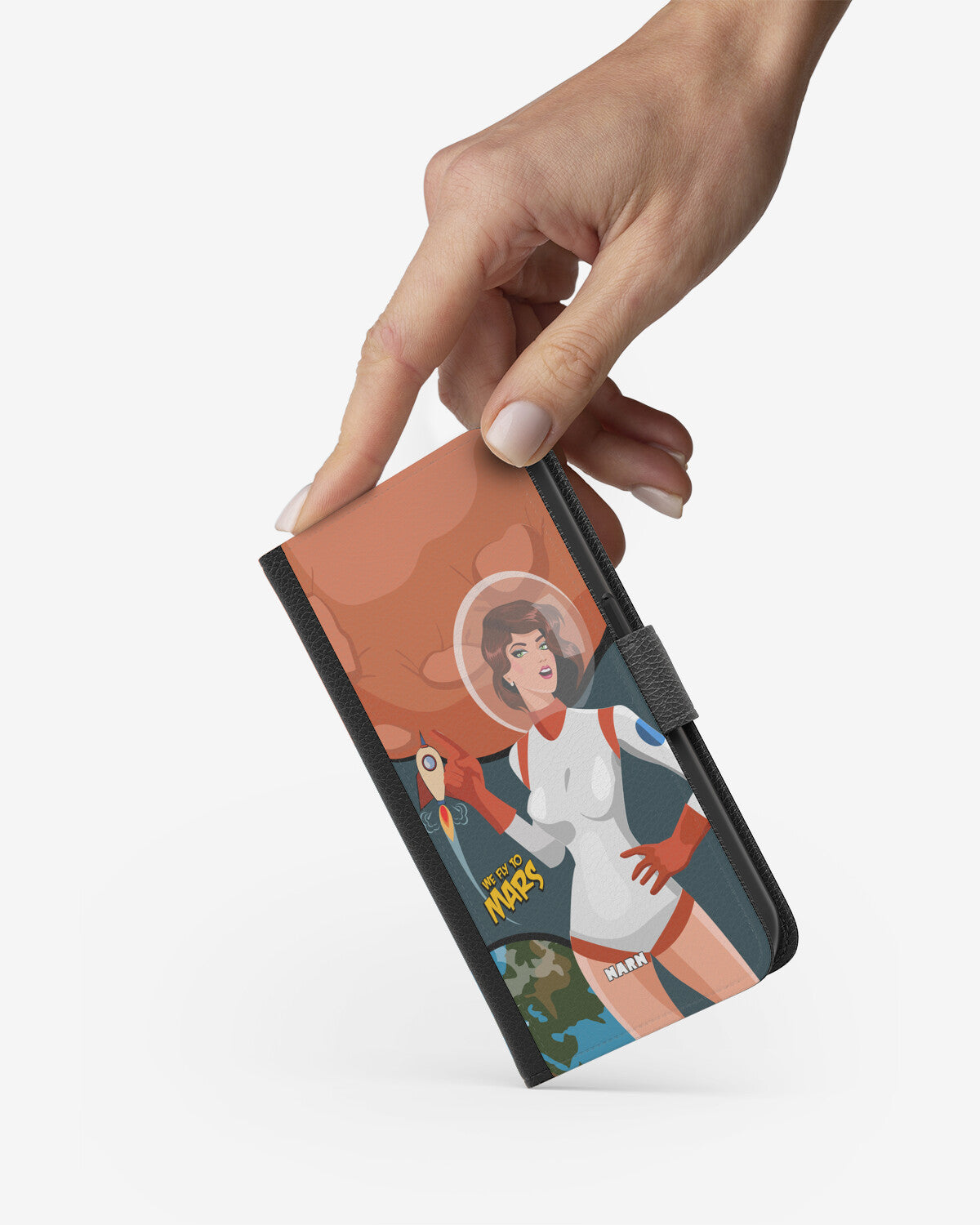 Samsung Galaxy J6 Wallet Case - We Fly To Mars - View 2