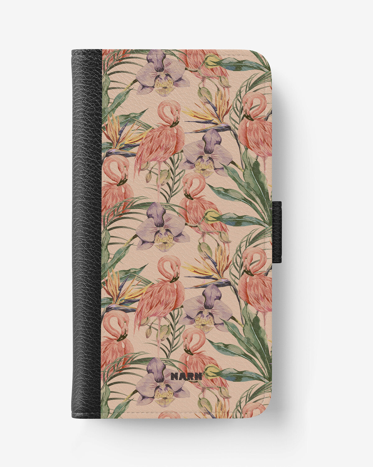 Samsung Galaxy Note 10 Wallet Case - Flamingos & Flowers - View 1
