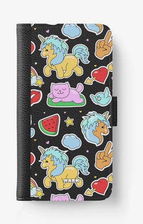 Samsung Galaxy Note 8 Wallet Case - Cute Stickers - View 1