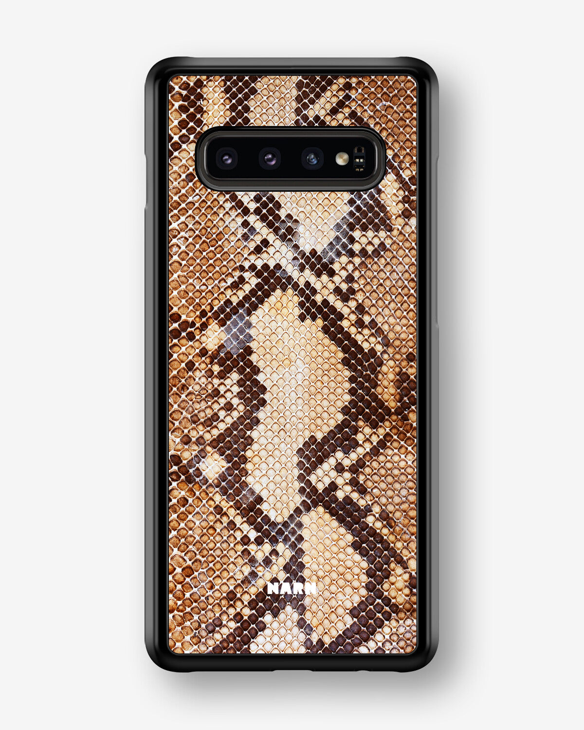 Samsung Galaxy S10 Plus Hard Case – Brown Snakeskin - View 1