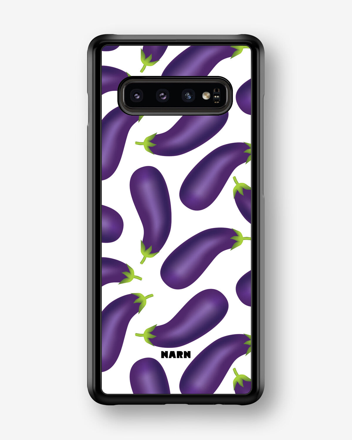 Samsung Galaxy S10 Plus Hard Case – Eggplant Pattern - View 1