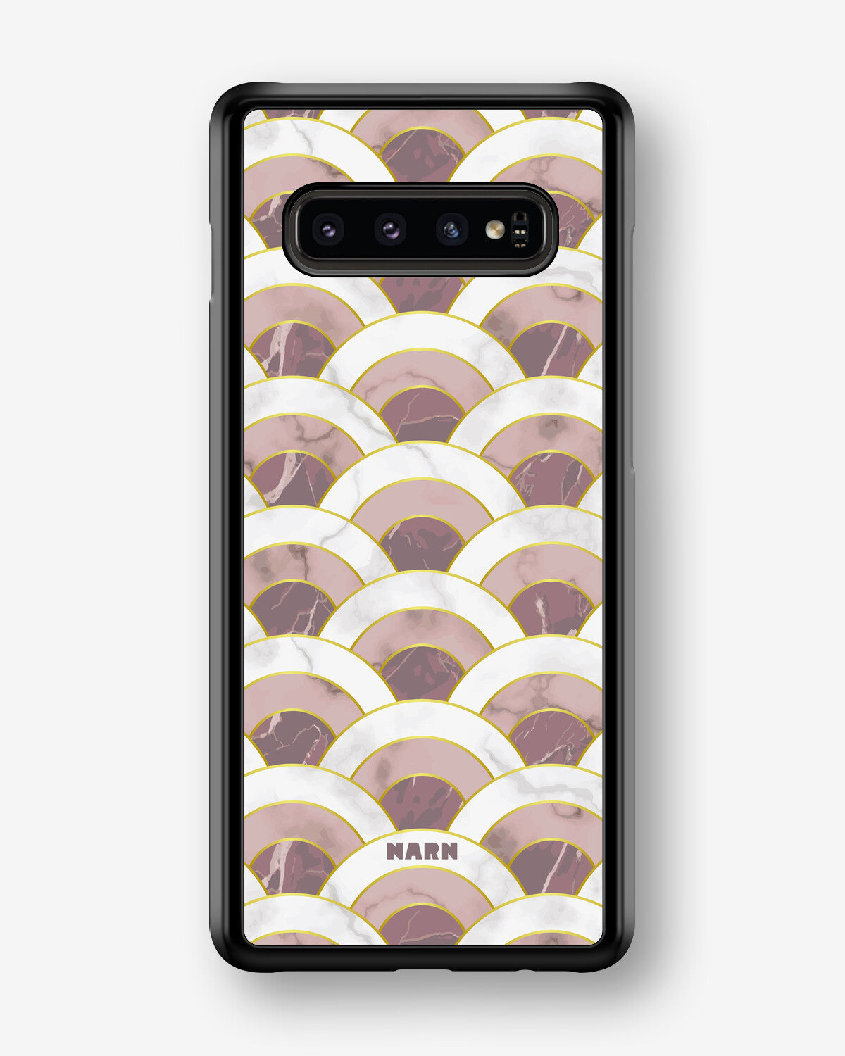 Samsung Galaxy S10 Plus Hard Case – Pink Marble Waves - View 1