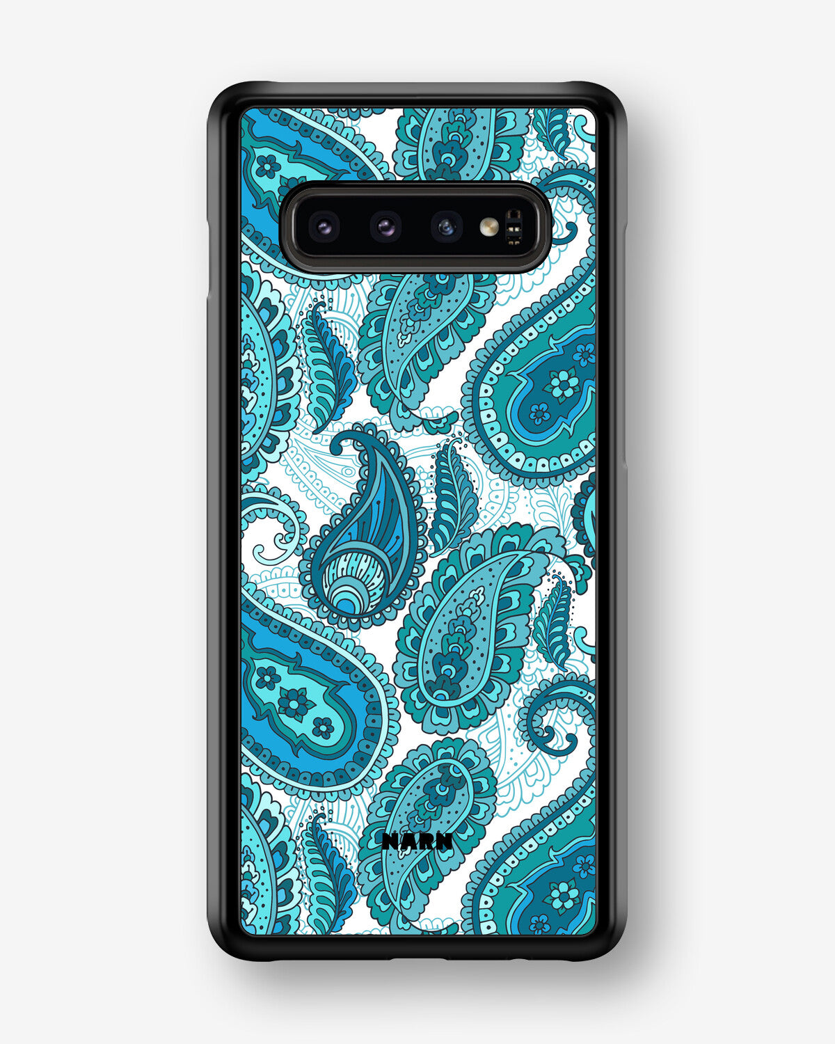 Samsung Galaxy S10 Plus Hard Case – Turquoise Paisley - View 1