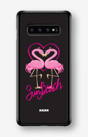 Samsung Galaxy S10 Hard Case – Beach Flamingo - View 1