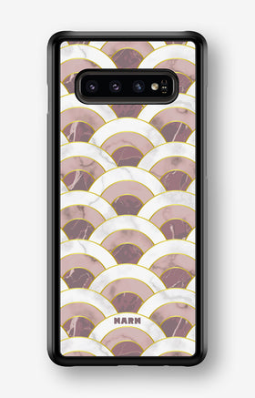 Samsung Galaxy S10 Hard Case – Pink Marble Waves - View 1