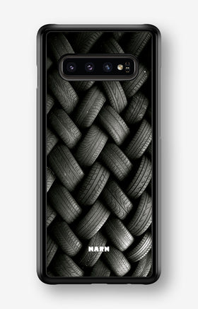 Samsung Galaxy S10 Hard Case – Tires Wall - View 1