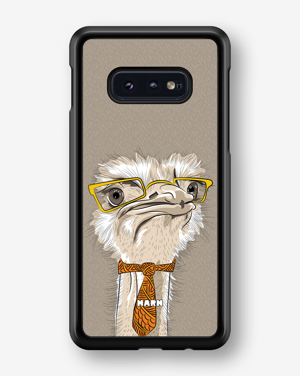 Samsung Galaxy S10e Hard Case – Hipster Ostrich - View 1