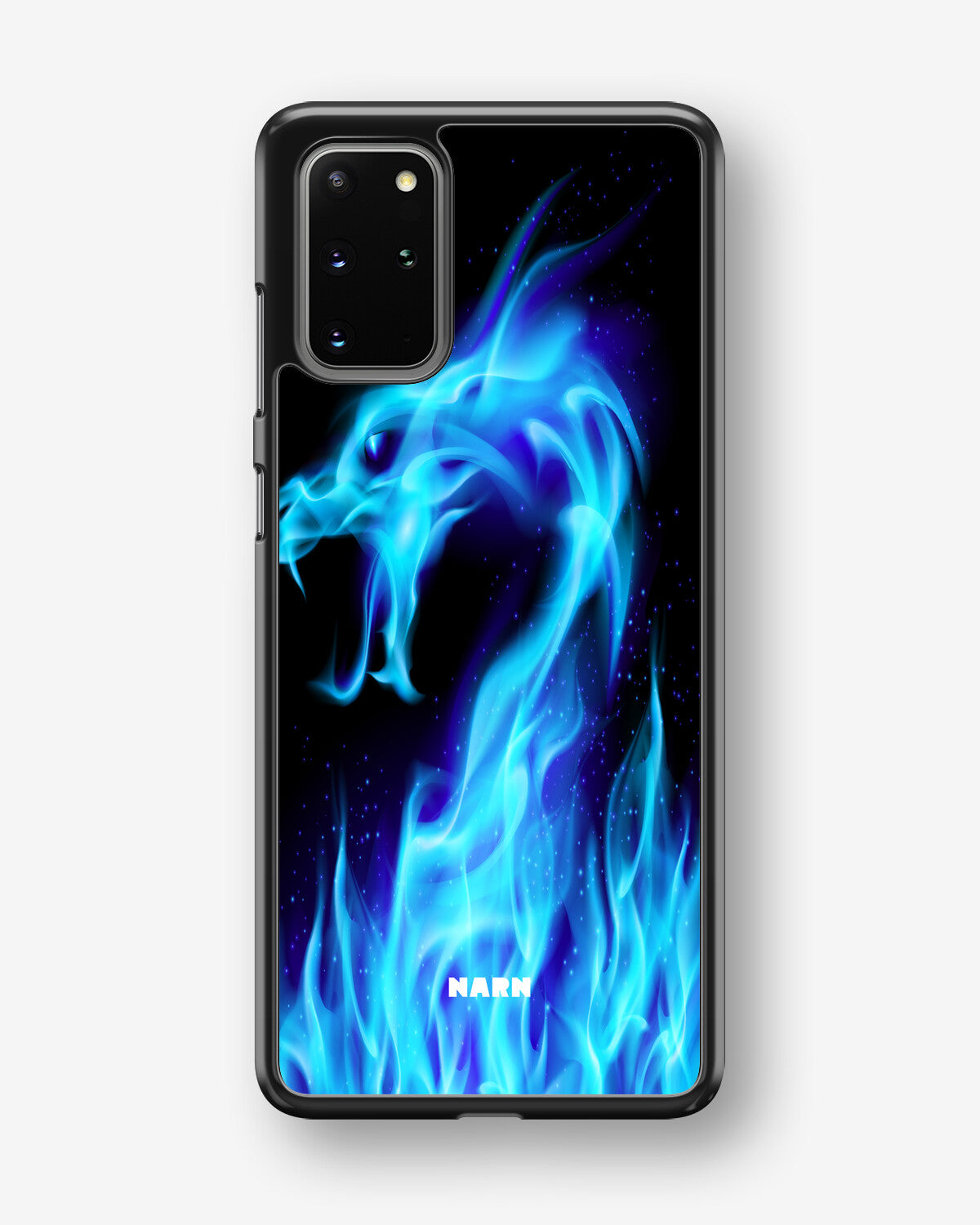 Samsung Galaxy S20 Plus Hard Case – Blue Flames Dragon - View 1