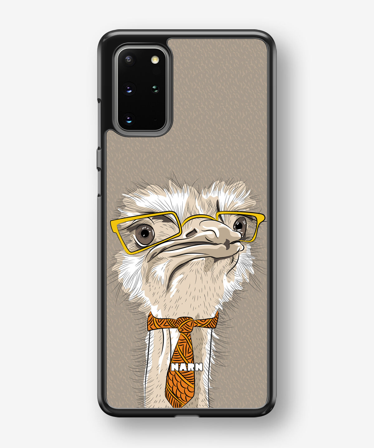 Samsung Galaxy S20 Plus Hard Case – Hipster Ostrich - View 1