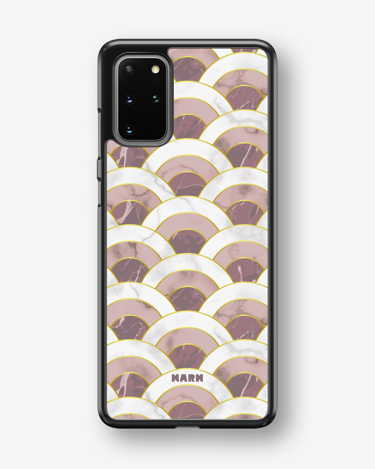 Samsung Galaxy S20 Plus Hard Case – Pink Marble Waves - View 1