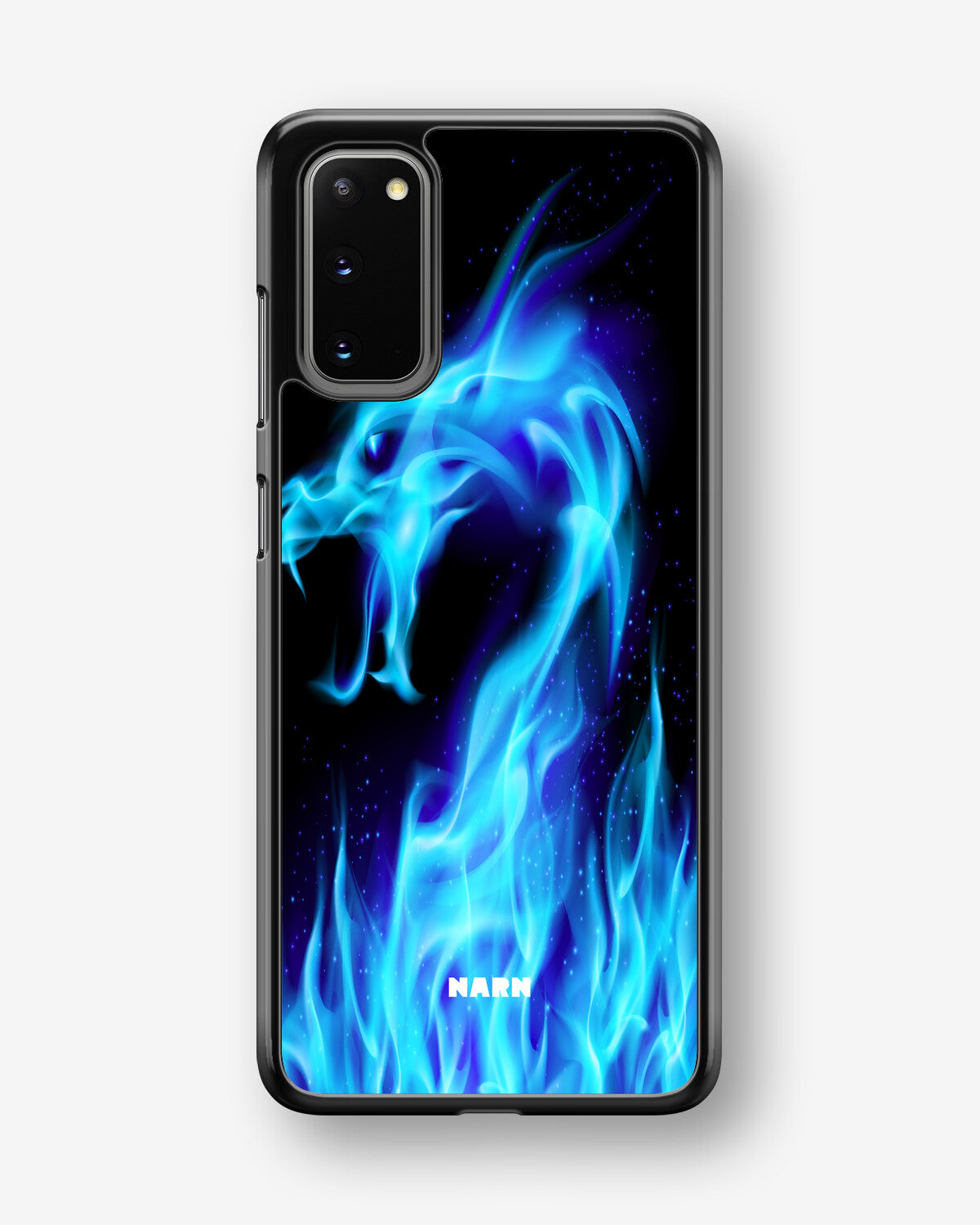 Samsung Galaxy S20 Hard Case – Blue Flames Dragon - View 1