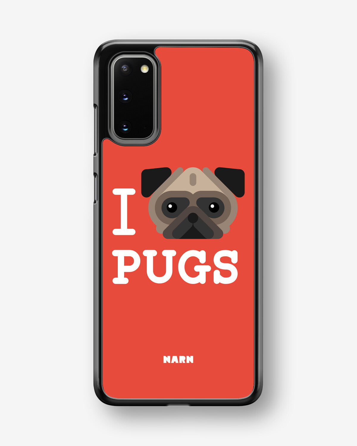 Samsung Galaxy S20 Hard Case – I Love Pugs - View 1