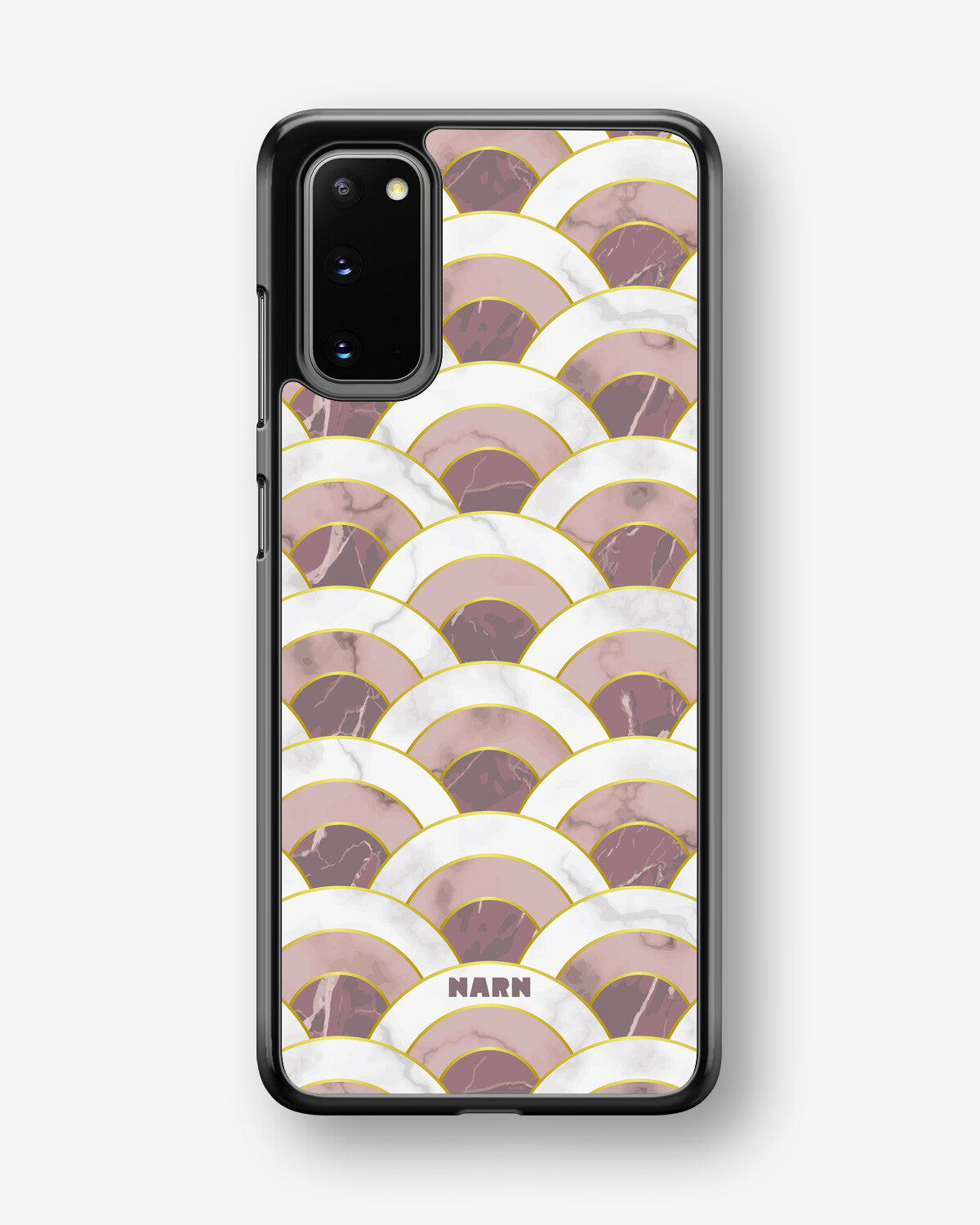 Samsung Galaxy S20 Hard Case – Pink Marble Waves - View 1