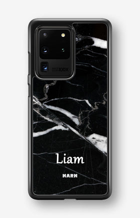 Samsung Galaxy S20 Ultra Hard Case – Custom - Black Marble - View 1