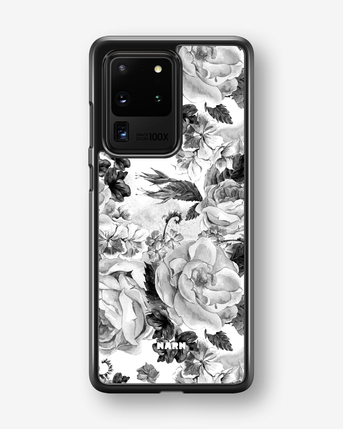 Samsung Galaxy S20 Ultra Hard Case – Black & White Bloom - View 1