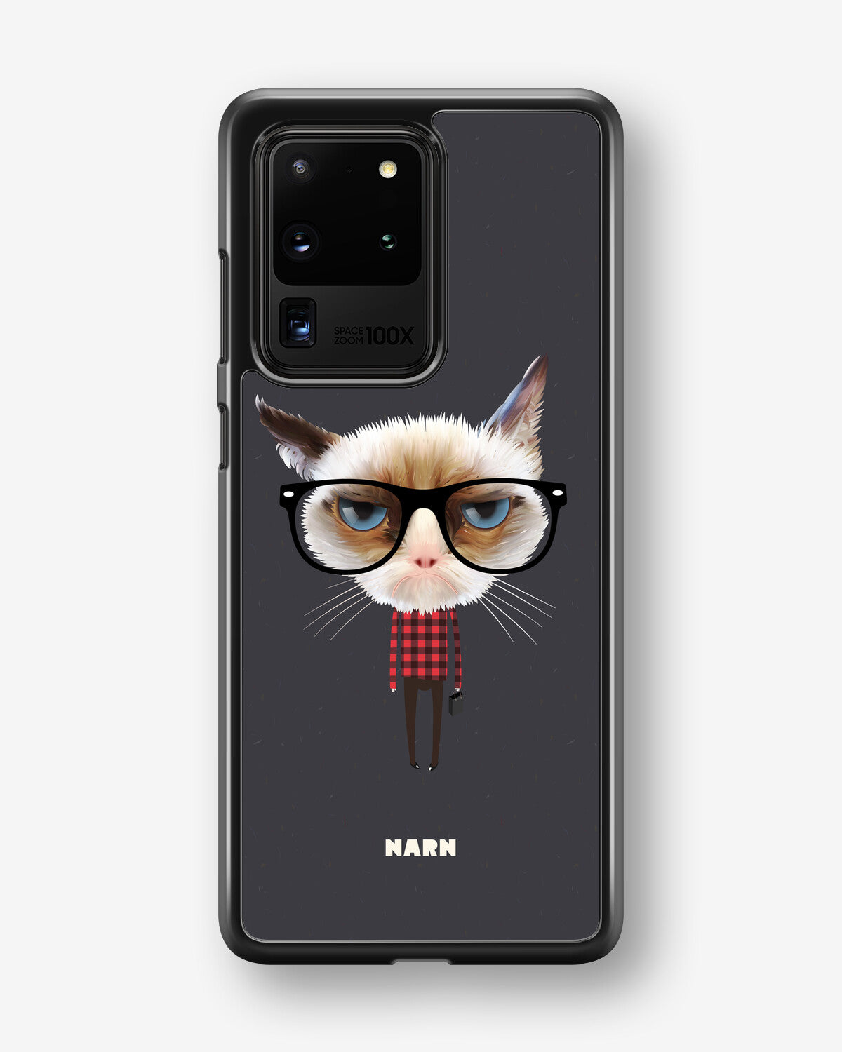 Samsung Galaxy S20 Ultra Hard Case – Hipster Cat - View 1