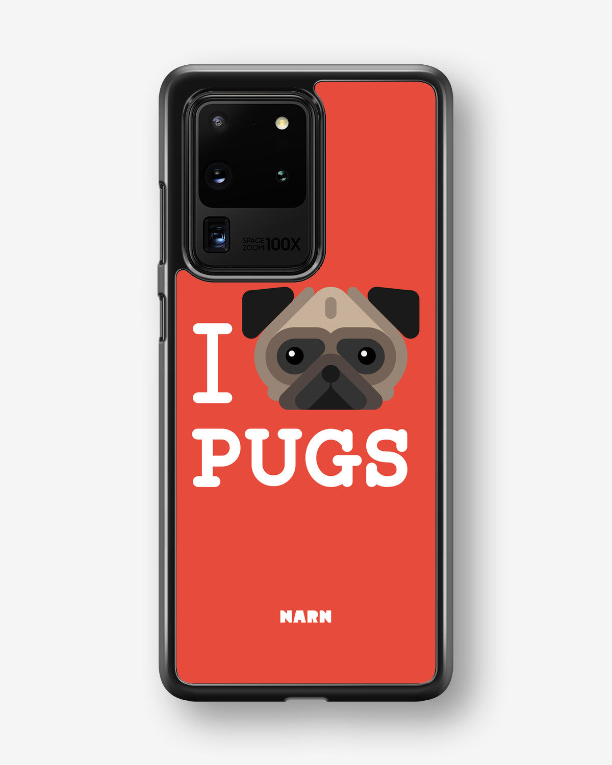 Samsung Galaxy S20 Ultra Hard Case – I Love Pugs - View 1