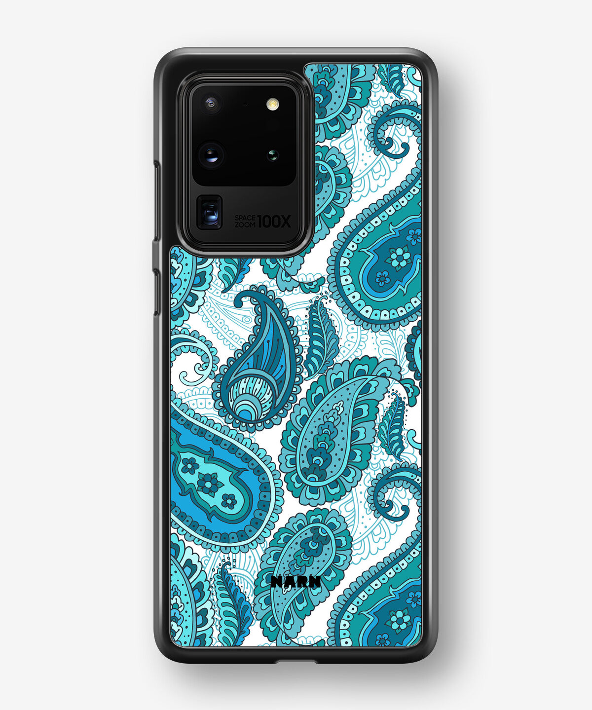Samsung Galaxy S20 Ultra Hard Case – Turquoise Paisley - View 1