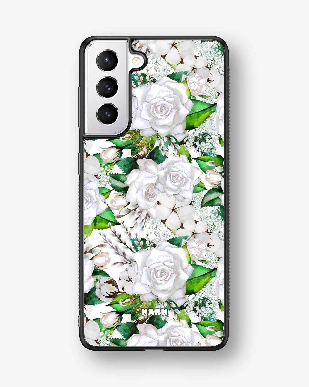 Samsung Galaxy S21 FE Hard Case – White Bloom - View 1