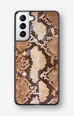 Samsung Galaxy S21 Plus Hard Case – Brown Snakeskin - View 1
