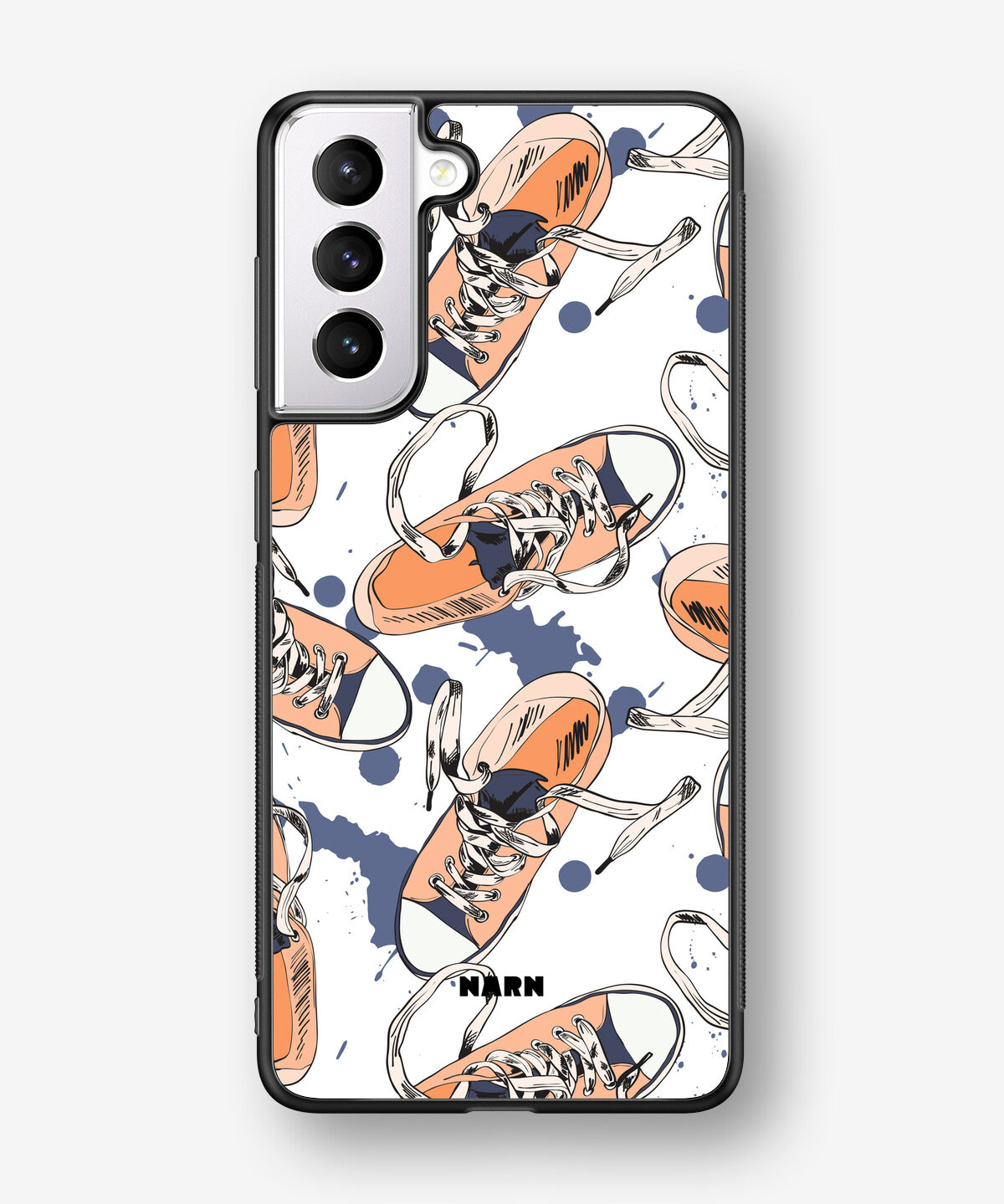 Samsung Galaxy S21 Hard Case – Apricot Sneakers - View 1