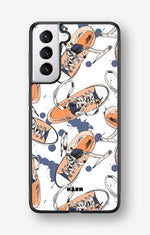 Samsung Galaxy S21 Hard Case – Apricot Sneakers - View 1