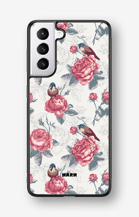 Samsung Galaxy S21 Hard Case – Birds Among Roses - View 1