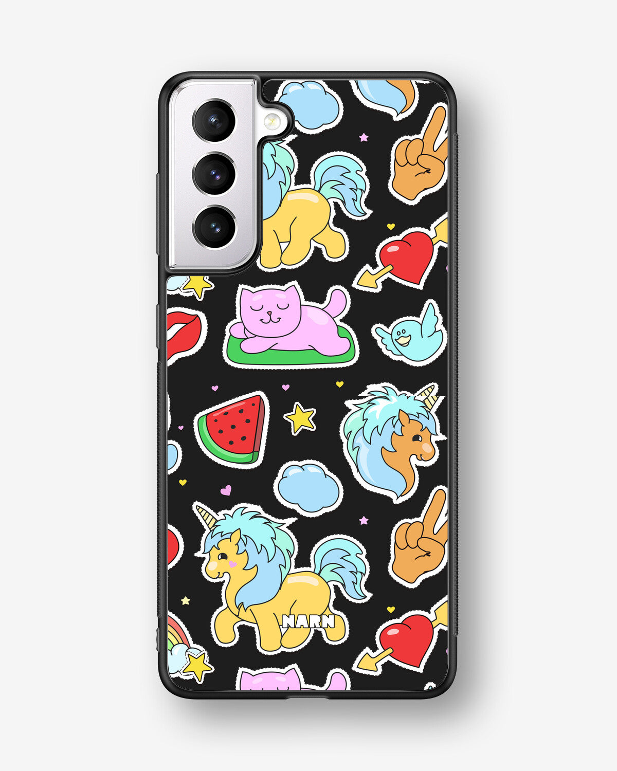 Samsung Galaxy S21 Hard Case – Cute Stickers - View 1