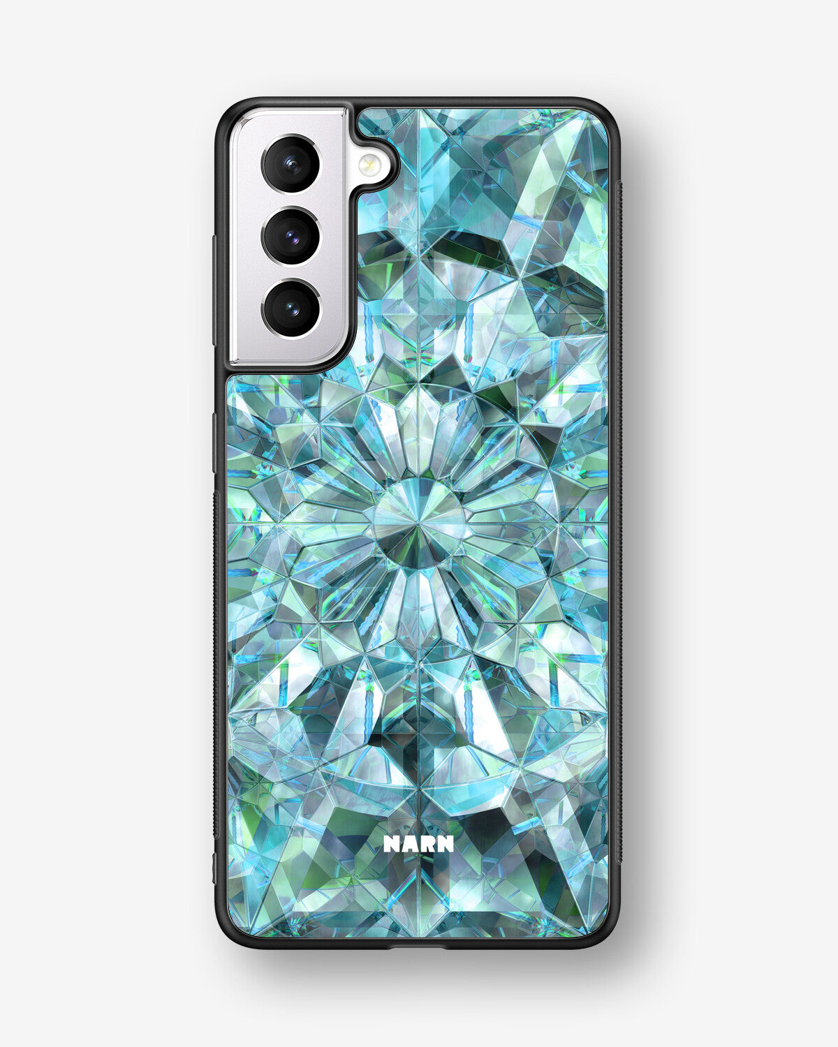 Samsung Galaxy S21 Hard Case – Green Crystals - View 1