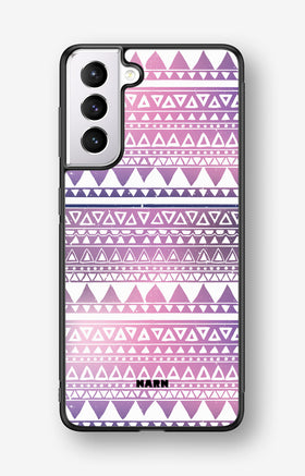 Samsung Galaxy S21 Hard Case – Purple Aztec - View 1