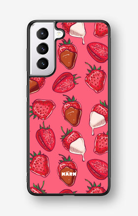 Samsung Galaxy S21 Hard Case – Strawberry Chocolate - View 1