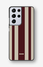 Samsung Galaxy S21 Ultra Hard Case – Bordeaux Stripe - View 1