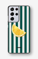 Samsung Galaxy S21 Ultra Hard Case – Lemon Stripes - View 1