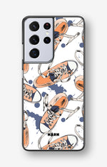 Samsung Galaxy S21 Ultra Hard Case – Apricot Sneakers - View 1