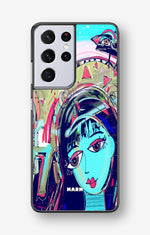 Samsung Galaxy S21 Ultra Hard Case – Abstract Cat - View 1