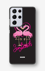 Samsung Galaxy S21 Ultra Hard Case – Beach Flamingo - View 1