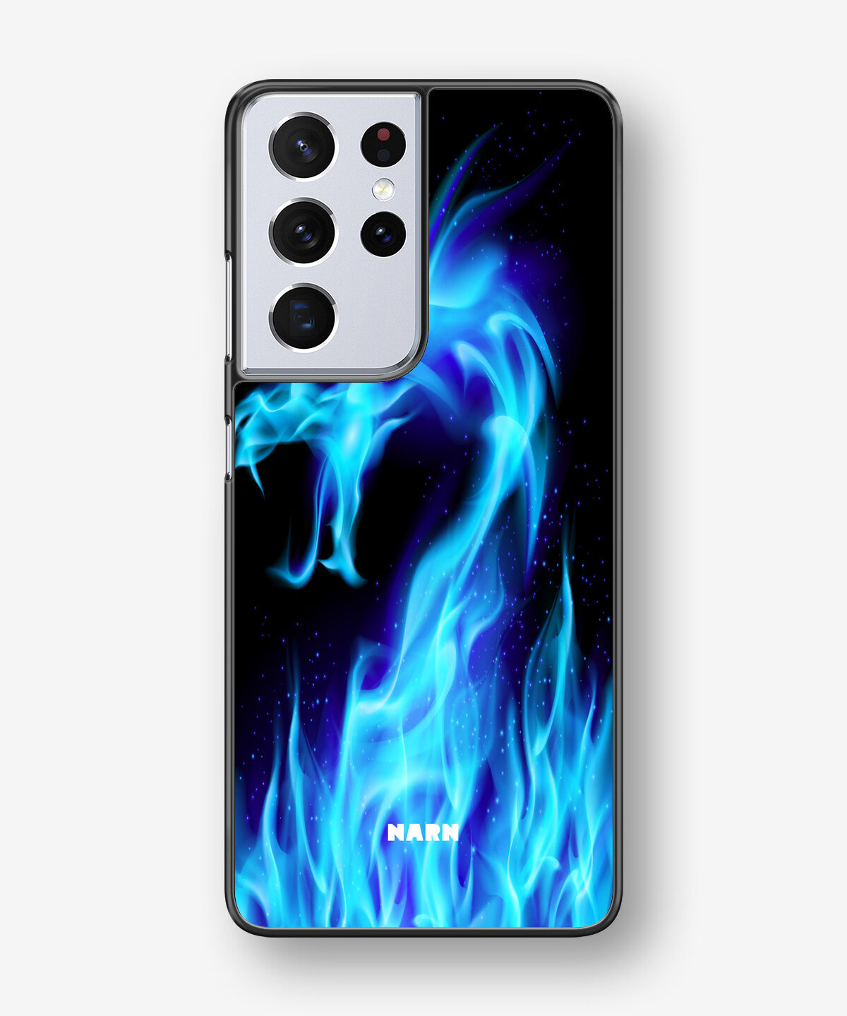 Samsung Galaxy S21 Ultra Hard Case – Blue Flames Dragon - View 1