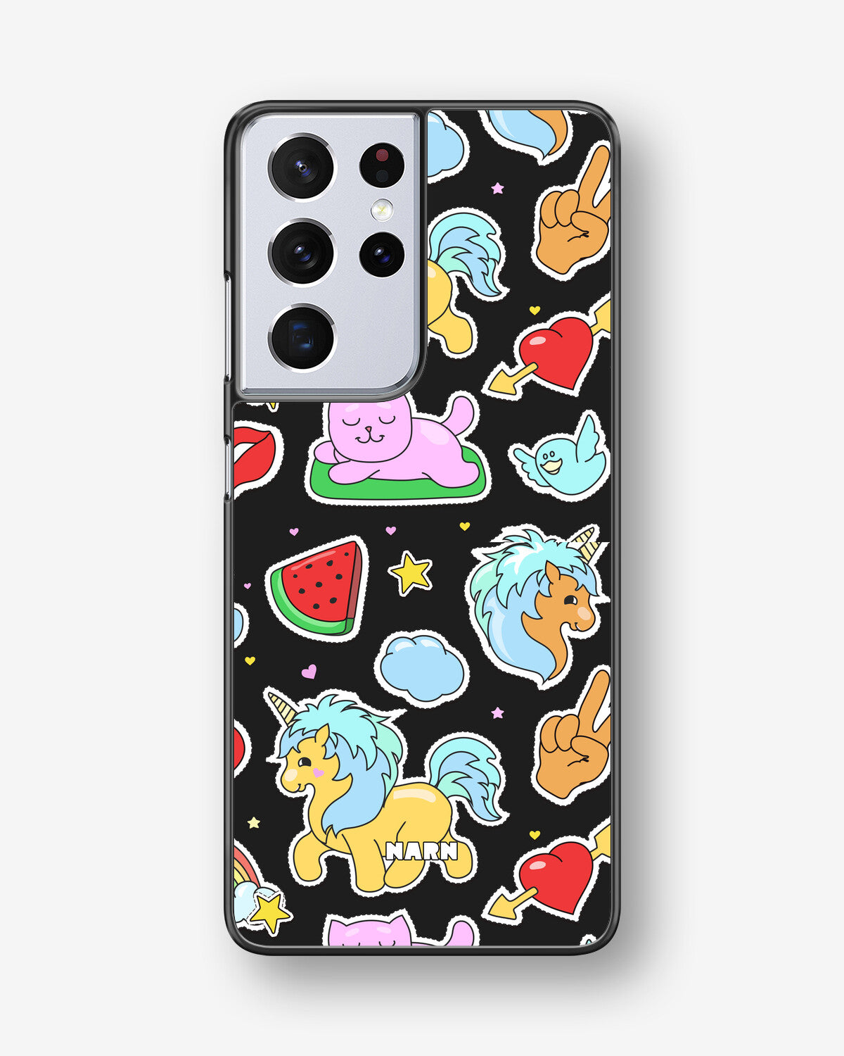Samsung Galaxy S21 Ultra Hard Case – Cute Stickers - View 1