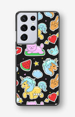 Samsung Galaxy S21 Ultra Hard Case – Cute Stickers - View 1