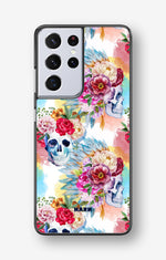 Samsung Galaxy S21 Ultra Hard Case – Flowered Skulls - View 1