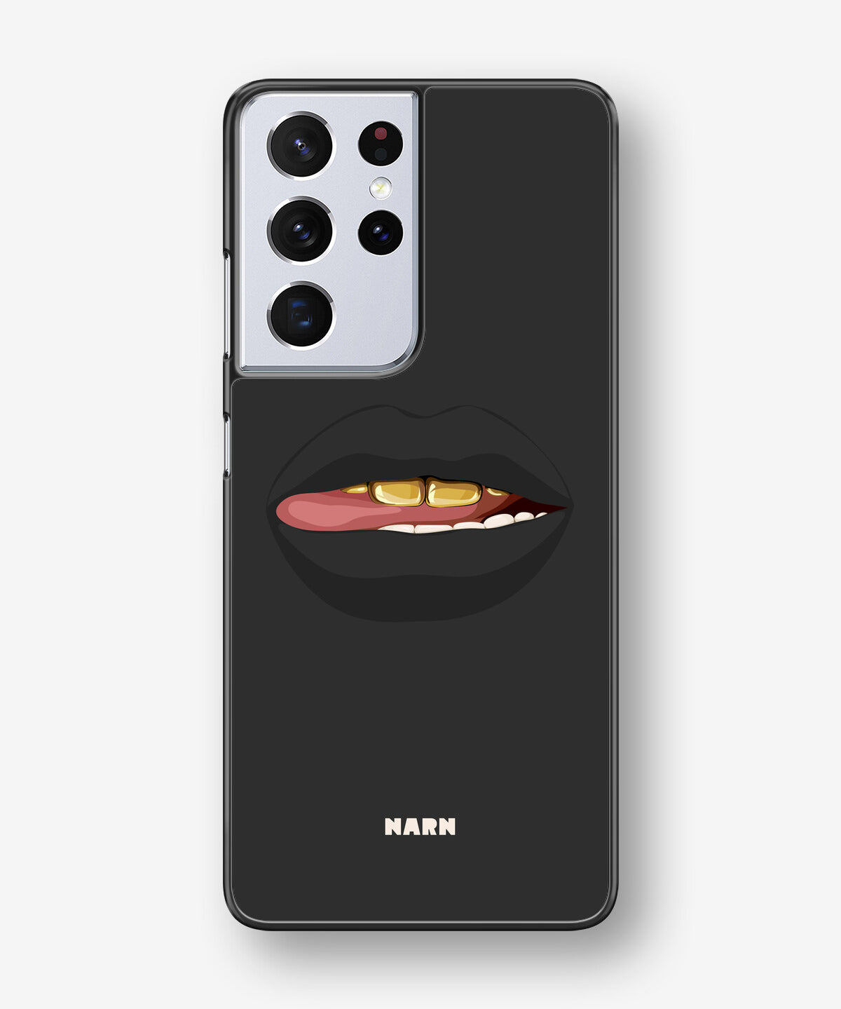 Samsung Galaxy S21 Ultra Hard Case – Golden Lips - View 1