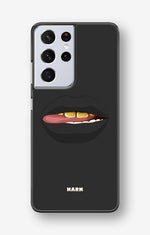 Samsung Galaxy S21 Ultra Hard Case – Golden Lips - View 1